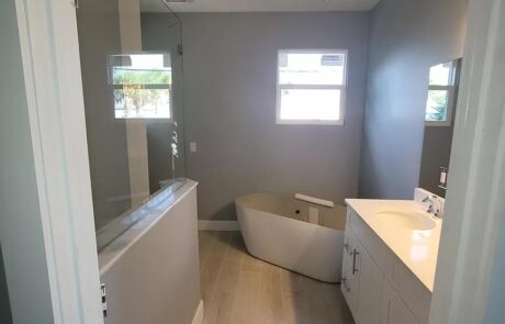 bathroom hall view - cmg builders